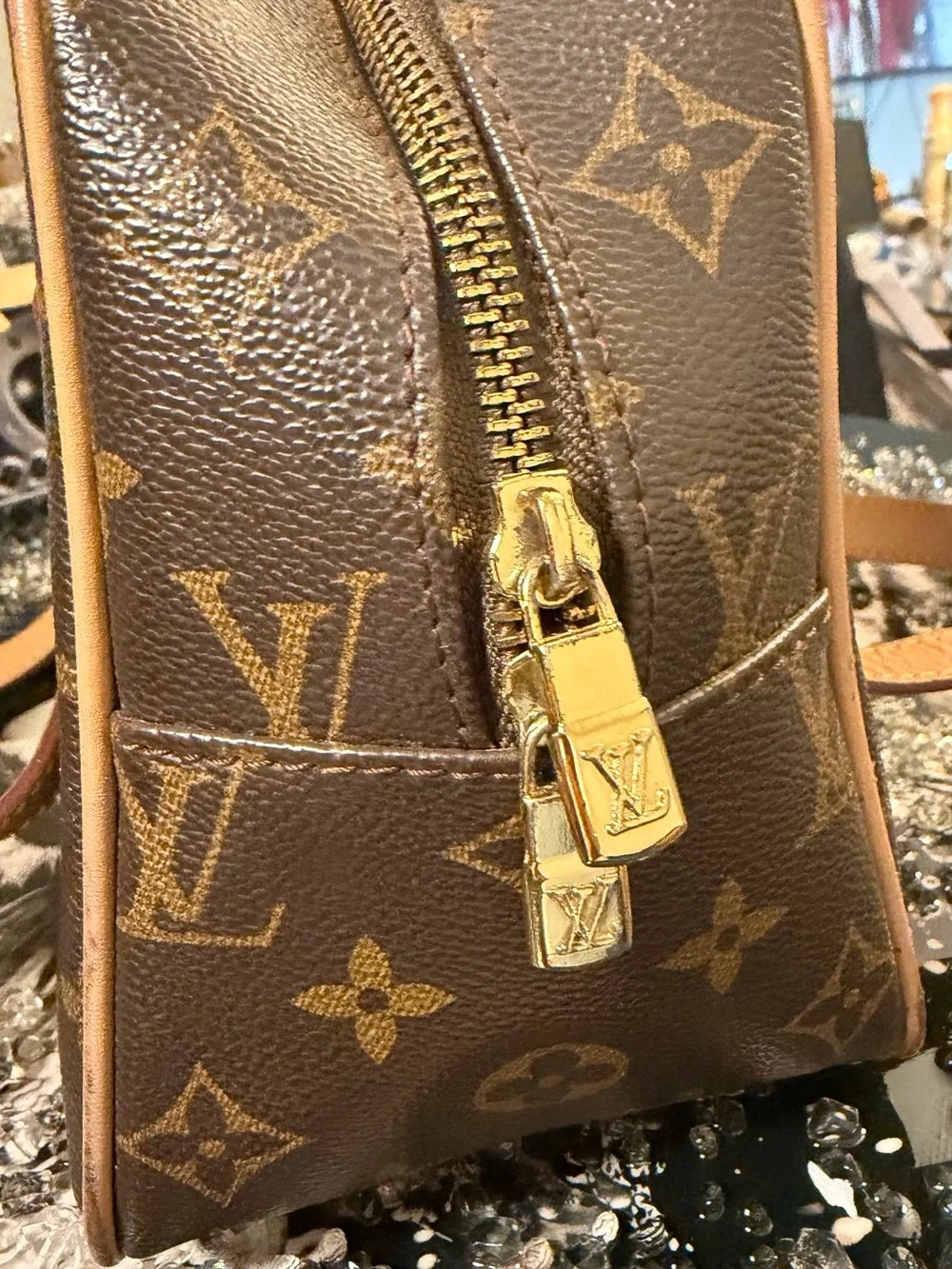 Louis Vuitton Monogram Canvas Tote with Tan Trim